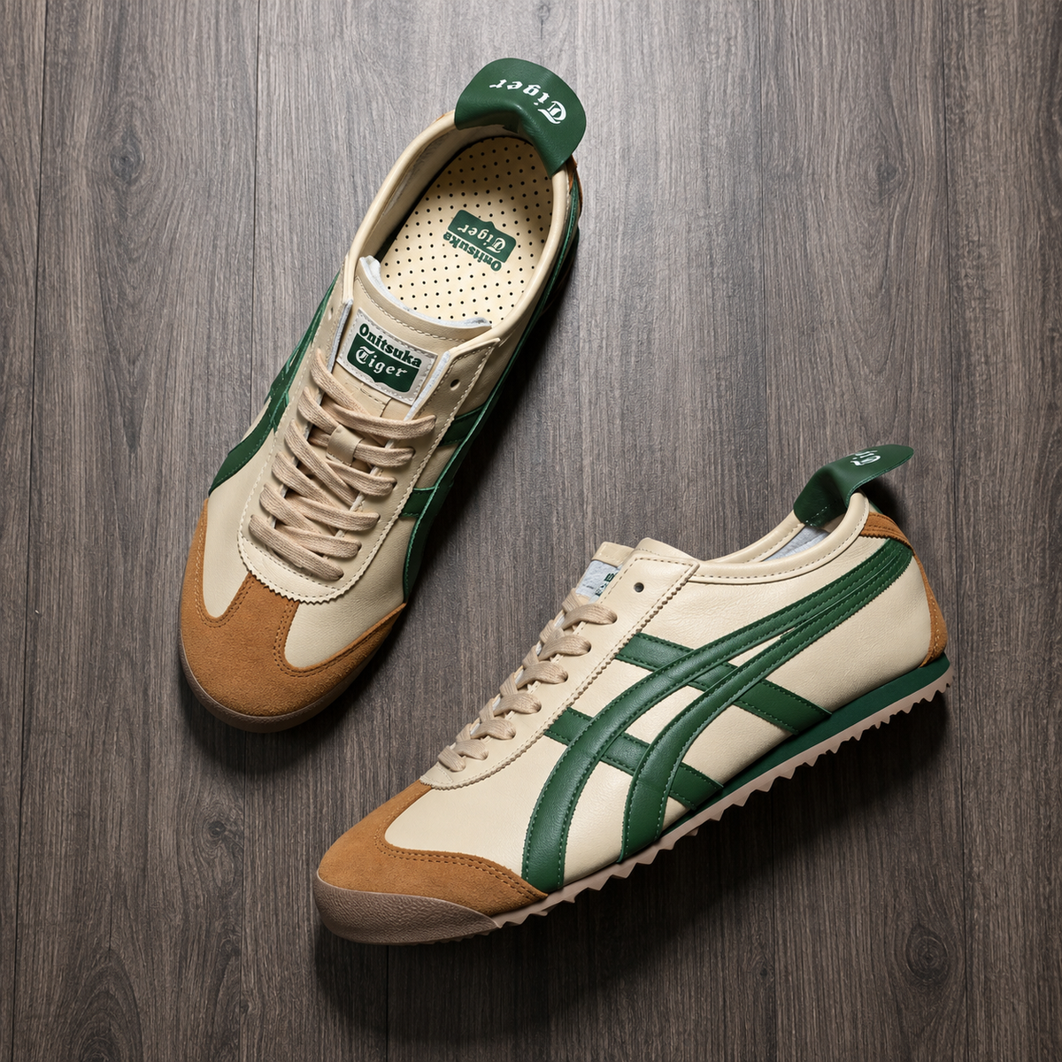 Onitsuka Tiger Mexico 66 – Beige & Olive Green