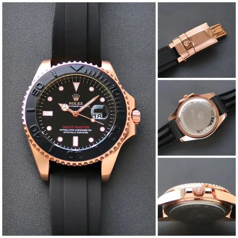 ROLEX OYSTER PERPETUAL YACH MASTER (GOLDEN/BLACK) WATCH