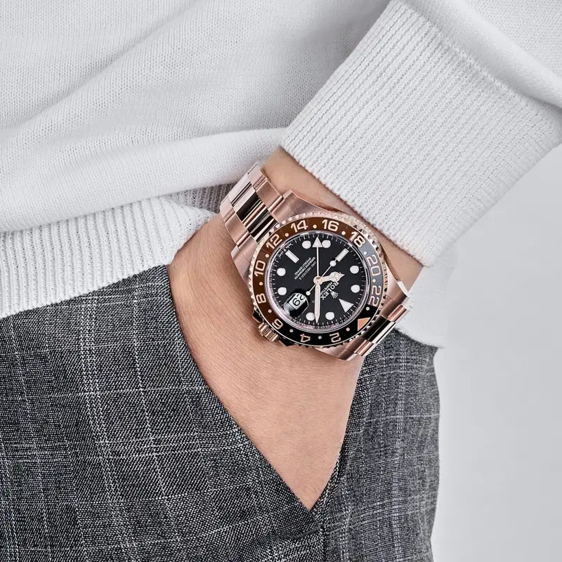 ROLEX GMT MASTER || ROOT BEER ROSE GOLD BLACK DIAL
