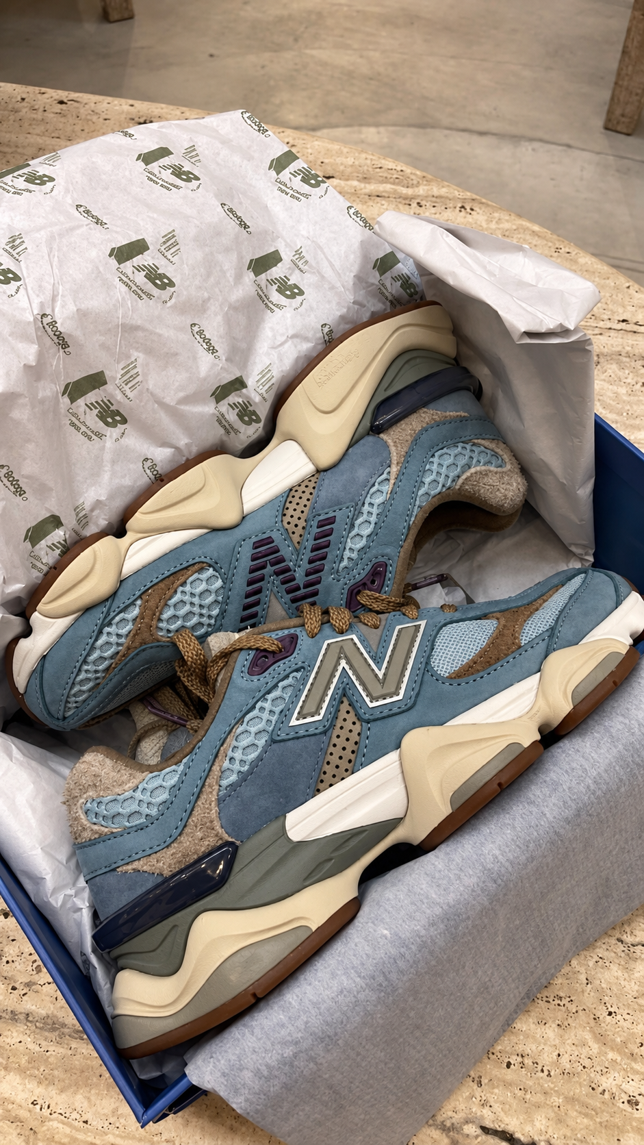 New Balance 9060 Bodega– Blue Haze / Grey