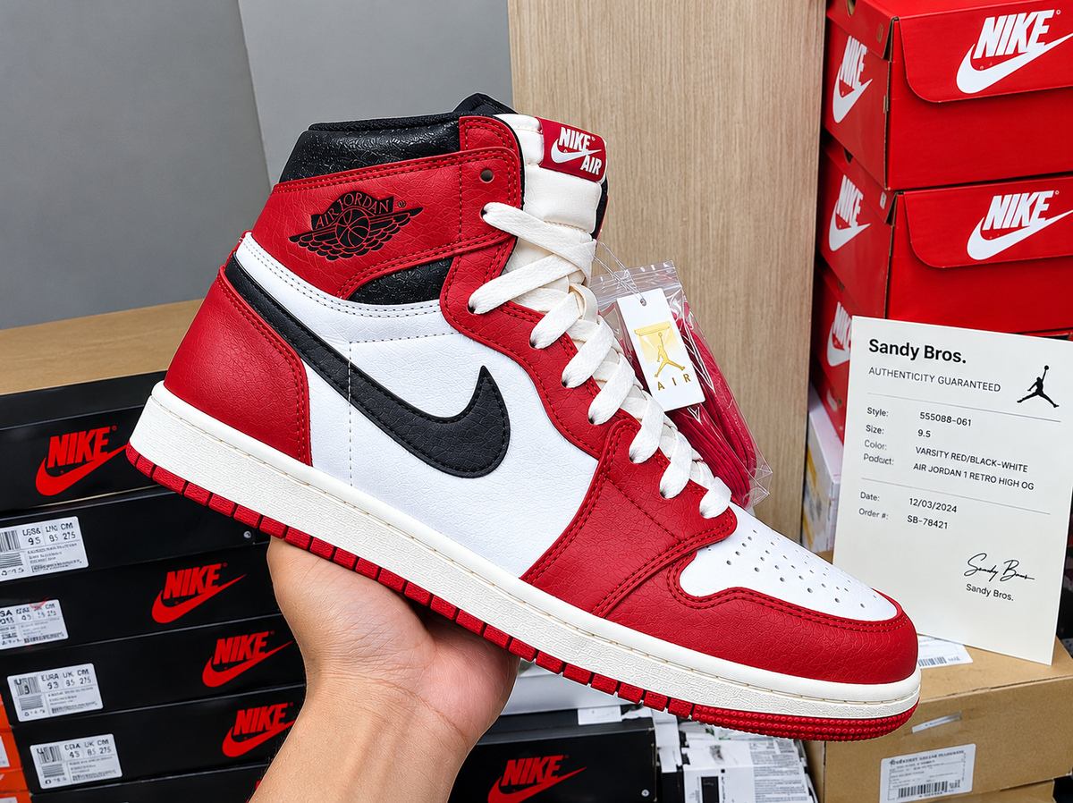 Air Jordan 1 Retro High – Red, Black & White
