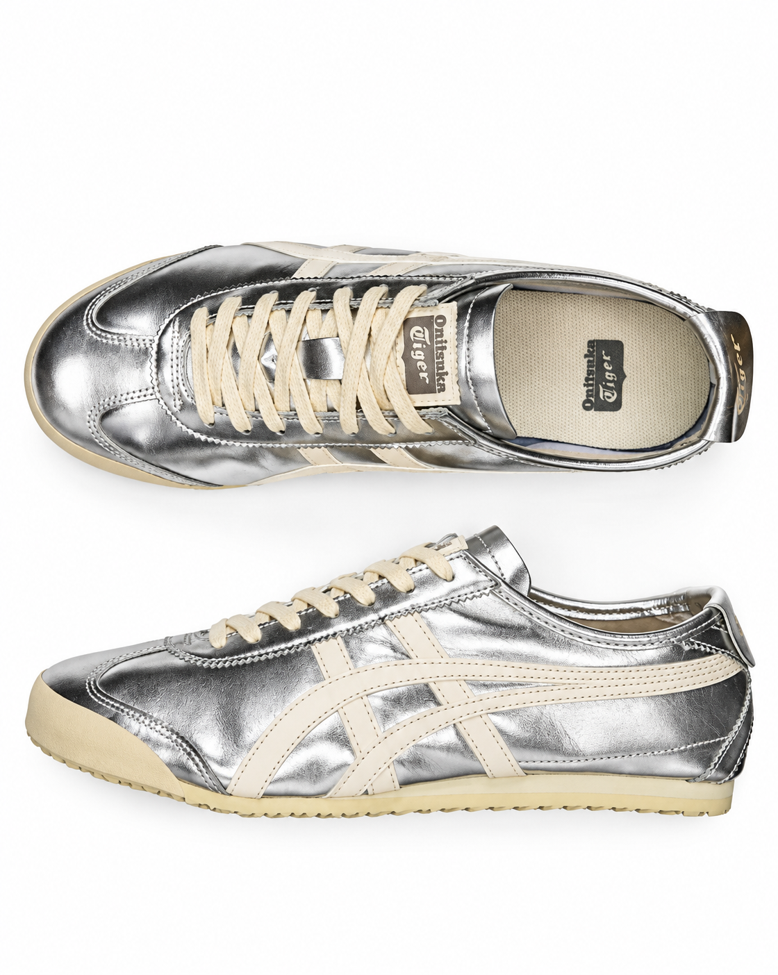 Onitsuka Tiger Mexico 66 – Metallic Silver & Cream