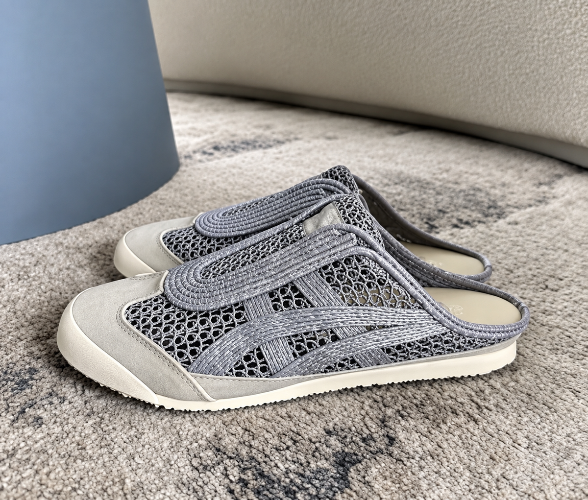 Onitsuka tiger Mexico 66 Sabot mules in pure silver