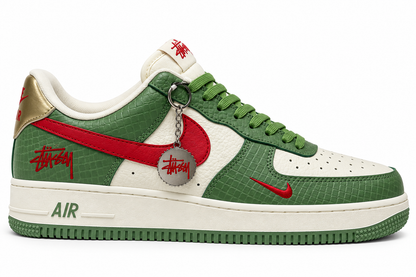 NIKE AIR FORCE 1 LOW 07 X STUSSY GREEN FIX