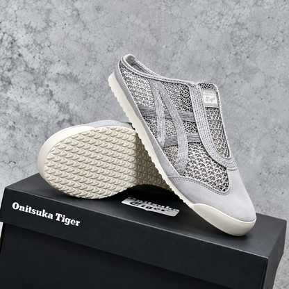 Onitsuka tiger Mexico 66 Sabot mules in pure silver