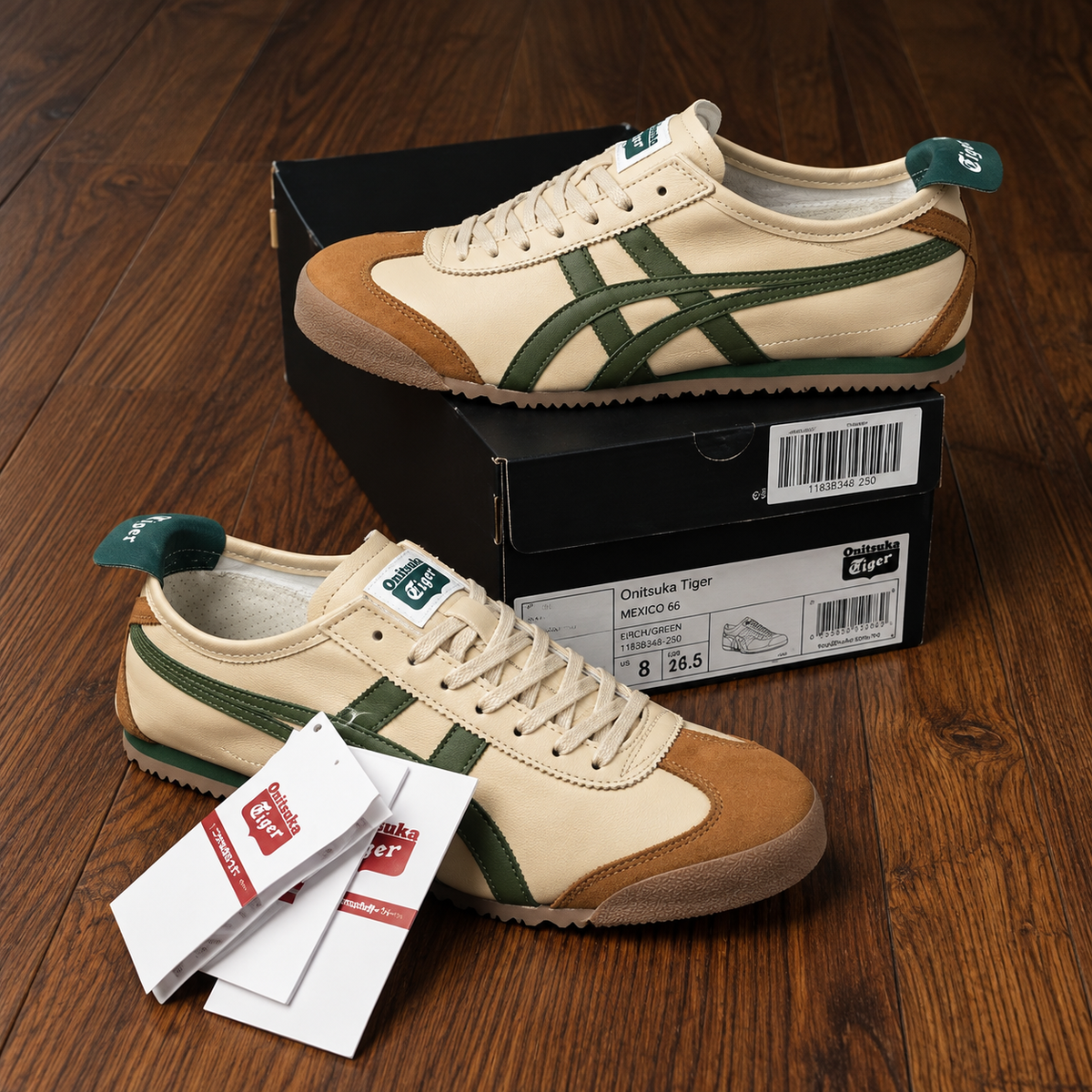 Onitsuka Tiger Mexico 66 – Beige & Olive Green