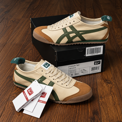 Onitsuka Tiger Mexico 66 – Beige & Olive Green