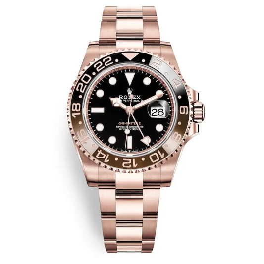 ROLEX GMT MASTER || ROOT BEER ROSE GOLD BLACK DIAL