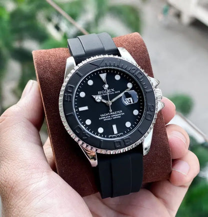 ROLEX OYSTER PERPETUAL YACH MASTER (SILVER/BLACK) WATCH