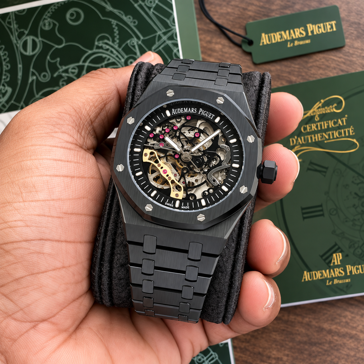 Audemars Piguet Skeleton AP Royal Oak Black Skeleton Metal