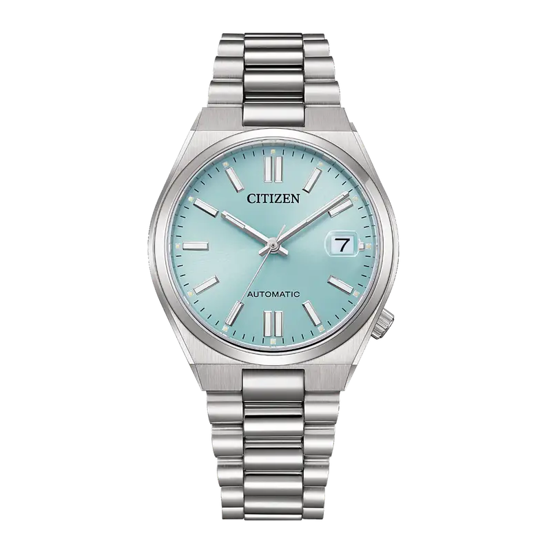 CITIZEN TSUYOSA SILVER CHAIN WITH TIFFANY BLUE DIAL