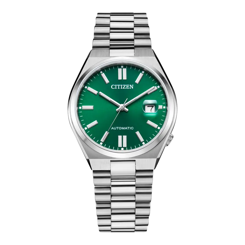 CITIZEN TSUYOSA SILVER CHAIN WITH LIGHT GREEN DIAL