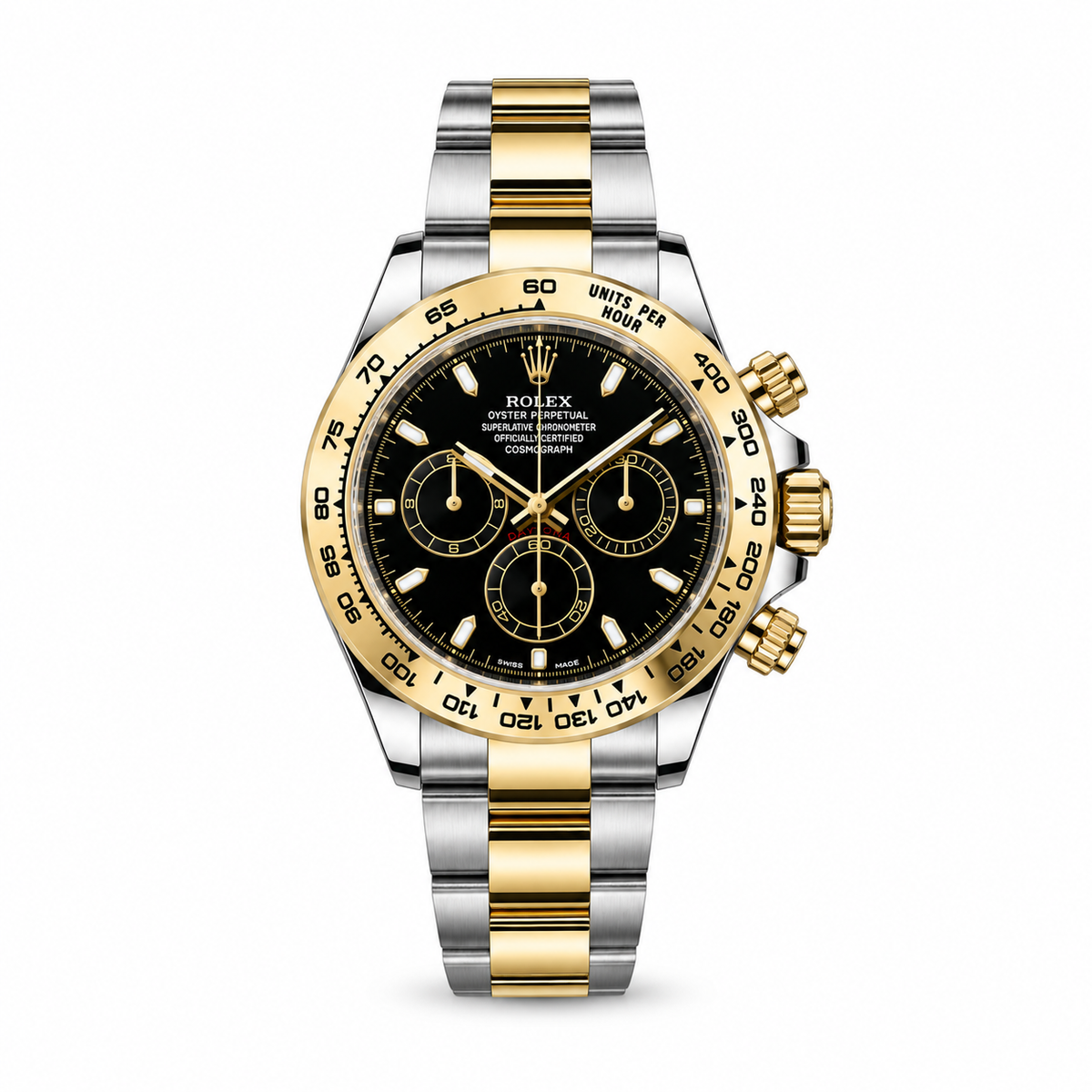 Rolex Cosmograph Daytona – Two-Tone Yellow Gold & Oystersteel, Black Dial